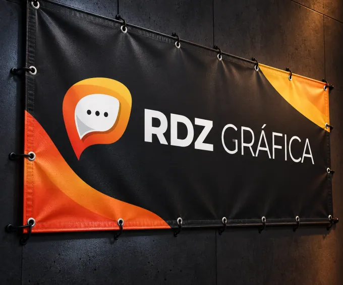 Lona personalizada com ilhós