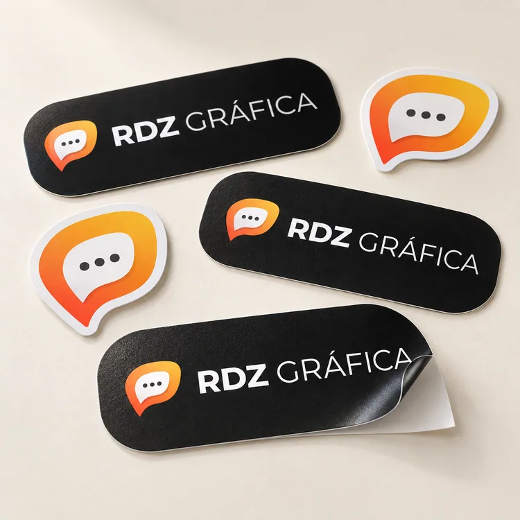 Rótulos personalizados com semi corte